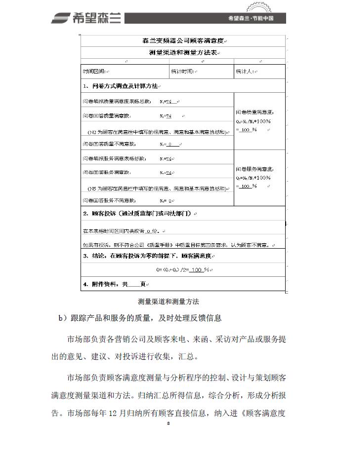 希望森兰质量信用报告 - 公司新闻 - 希望森兰科技股份有限公司